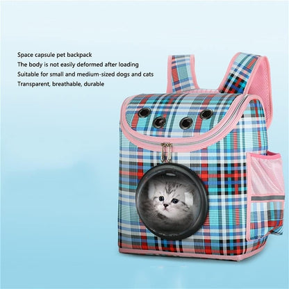 Pet Carrier Pet Backpack Creativity Breathable Space Capsule Cat Dog Carrier Travel Bag Pet Product Outdoor Travel Small Animals Travel Bag (Color : Orange)