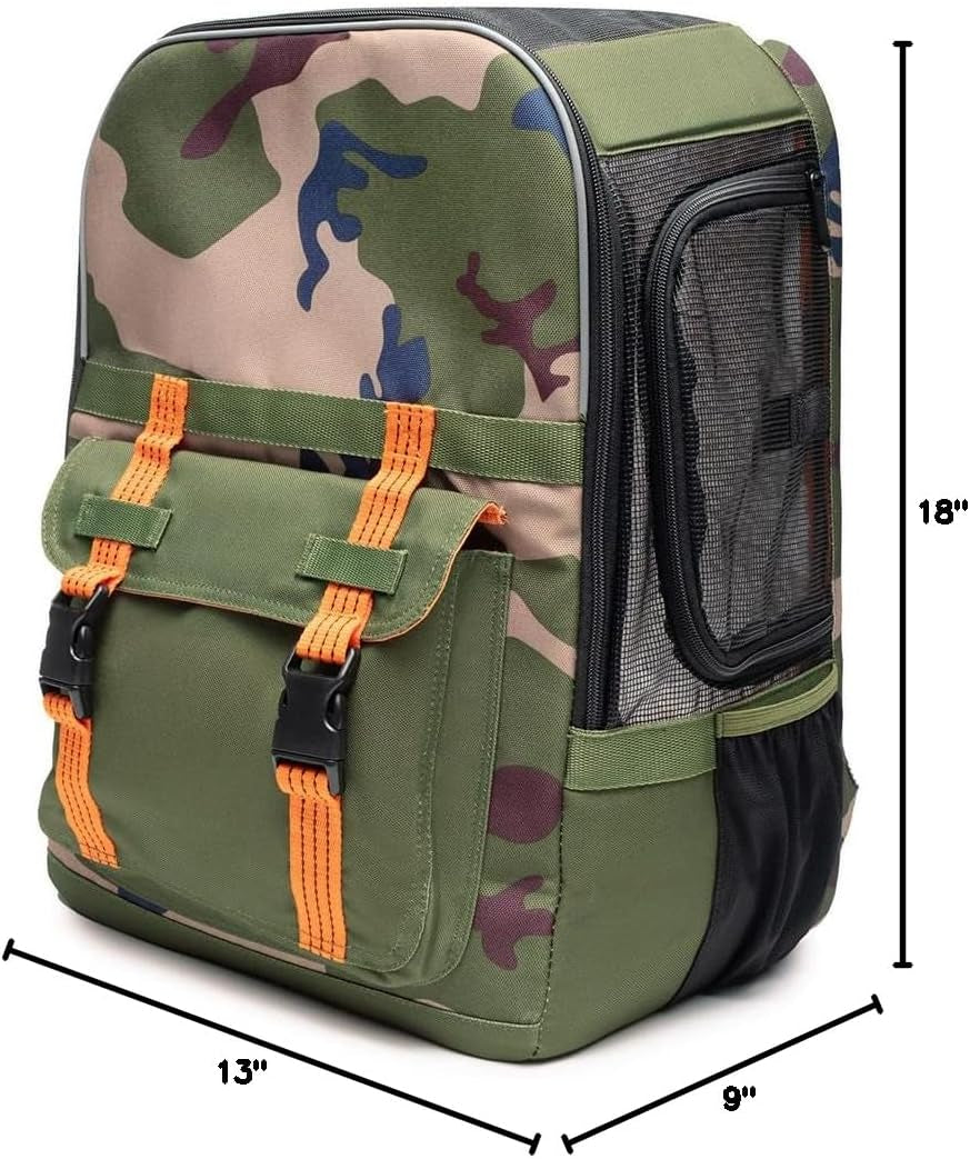 Airline-Compliant Pet Backpack | Includes Laptop Storage | for Pets up to 25Lbs