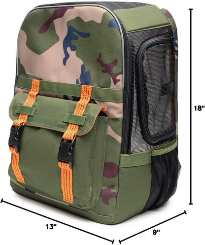 Airline-Compliant Pet Backpack | Includes Laptop Storage | for Pets up to 25Lbs