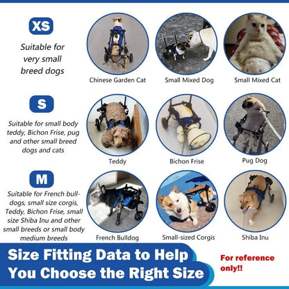 Pet Wheelchair Dog Wheelchair Hind Limb Paralysis Disabled Elderly Pet Scooter Dog Rehabilitation Walking Assist Vehicle