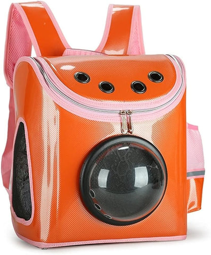 Pet Carrier Pet Backpack Creativity Breathable Space Capsule Cat Dog Carrier Travel Bag Pet Product Outdoor Travel Small Animals Travel Bag (Color : Orange)
