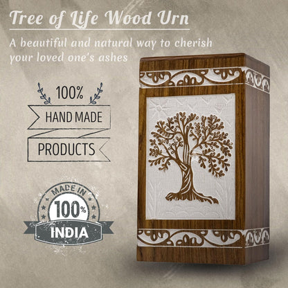 SIC Cremation Urns for Human Ashes - Male & Female, Dad & Mom, Tree of Life & Box Urns, Holds up to 180Lbs