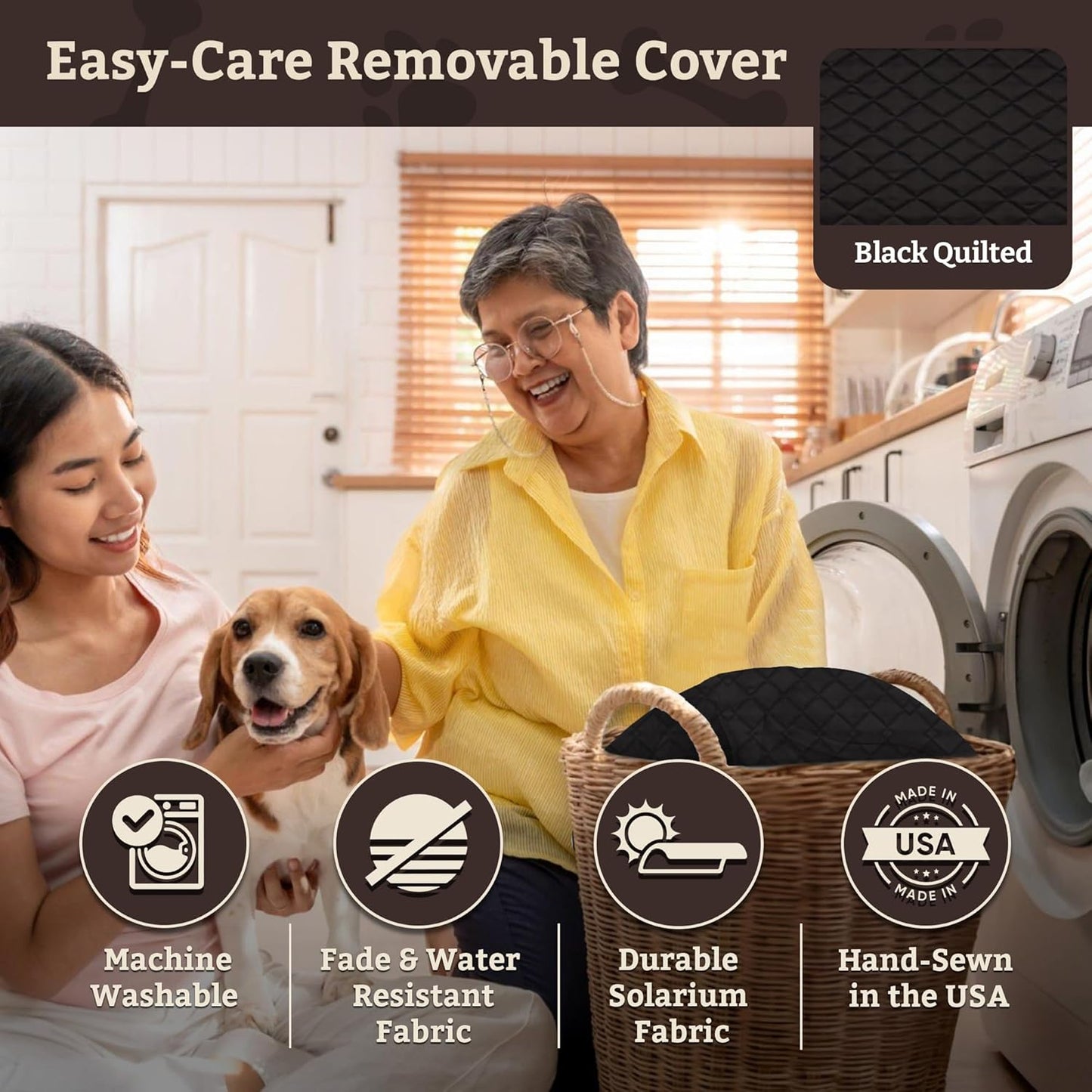 Dog Car Seat with Storage Tray: Lookout II Dog Booster Car Seat for Pets up to 18Lbs, Helps Alleviate Travel Sickness & Fear for Dogs, Removable Washable Cover – Black Quilted, Size Small