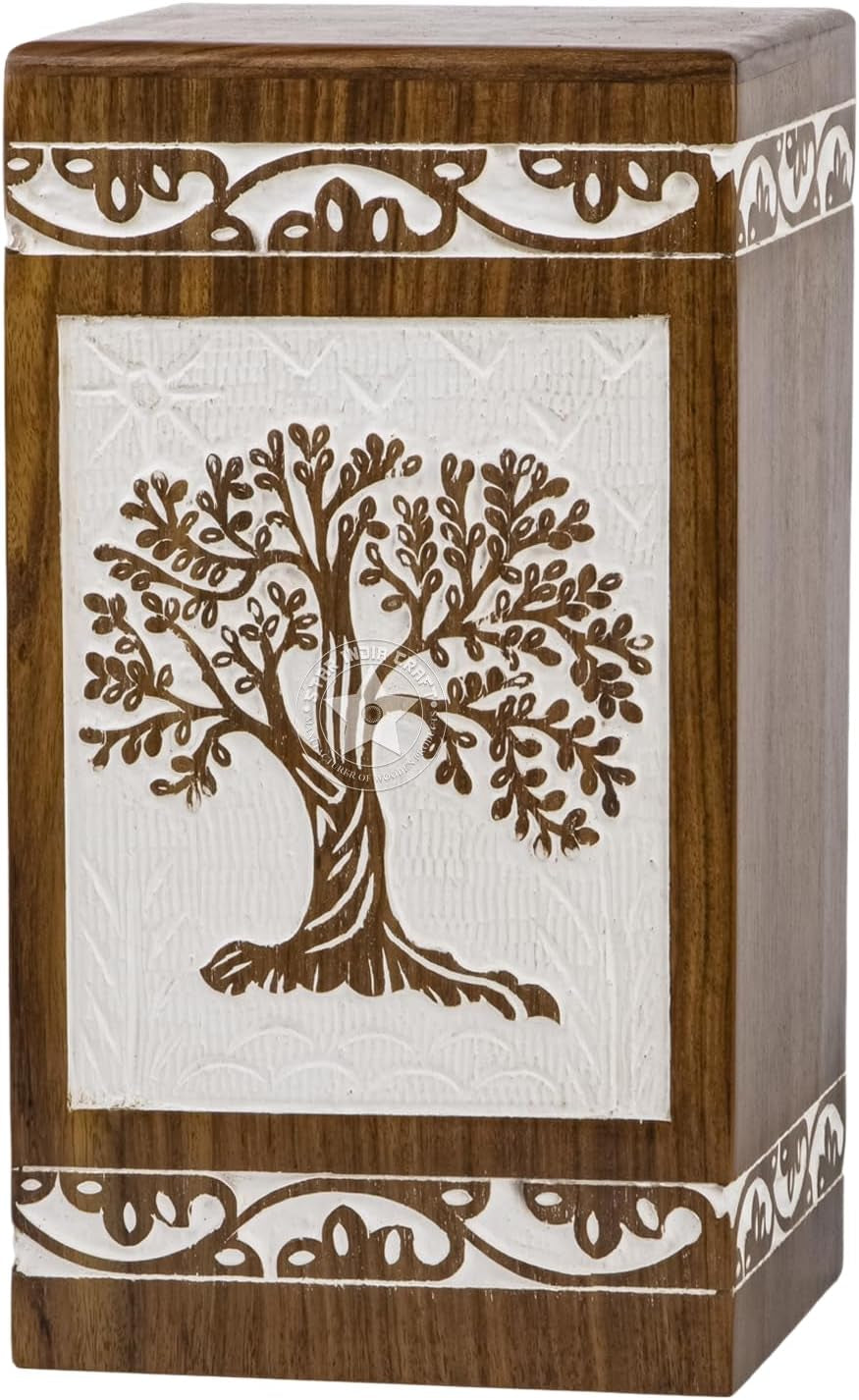 SIC Cremation Urns for Human Ashes - Male & Female, Dad & Mom, Tree of Life & Box Urns, Holds up to 180Lbs